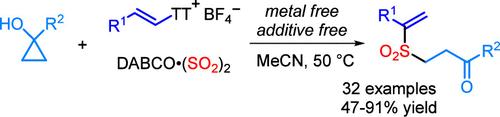 A Three-Component Reaction of Alkenyl Thianthrenium Salts, Cyclopropanols and Sulfur Dioxide