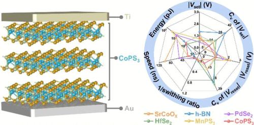 High-Speed and Low-Energy Resistive Switching with Two-Dimensional Cobalt Phosphorus Trisulfide for Efficient Neuromorphic Computing
