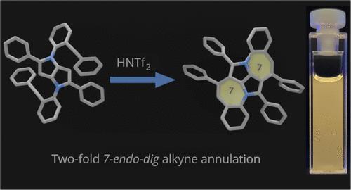 1,4-Dihydropyrrolo[3,2-b]pyrroles with Two Embedded Heptagons via Alkyne Annulation