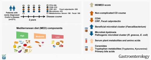 Mechanistic implications of the Mediterranean diet in patients with newly diagnosed Crohn's disease- multi-omic results from a prospective cohort