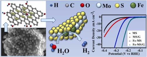 Fe doped 1T/2H MoS2/reduced graphene oxide for hydrogen evolution reaction