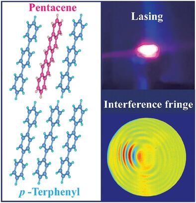 Room-Temperature Self-Cavity Lasing From Organic Spintronic Materials
