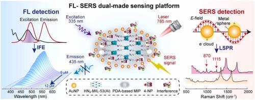 Fluorescent-SERS dual-mode strategy combined with mussel-inspired molecularly imprinted polymers for ultrasensitivity and high selectivity detection of 4-Nitrophenol