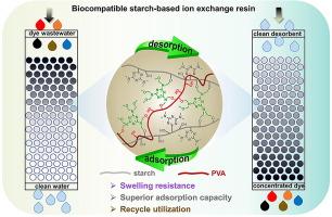 Sustainable and recyclable starch-based ion exchange resin with superior exchange capacity and swelling resistance