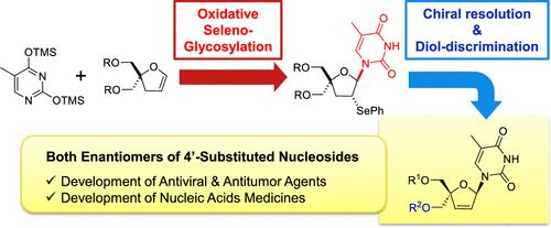 Synthesis and Resolution of 4′-Substituted Nucleosides with Potential Antiviral and Antisense Strategies