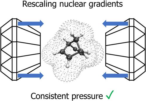 Achieving Pressure Consistency in Mechanochemical Simulations of Chemical Reactions Under Pressure