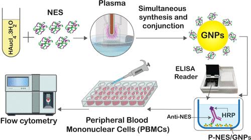 A One-Step Plasma Assisted Synthesis of Gold Nanoparticles and Simultaneous Linker-Free Conjugation with Nestin: An In Vitro Study of Cellular Toxicity