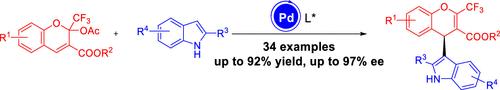 Pd-Catalyzed Asymmetric Synthesis of Chiral 2-Trifluoromethyl-4-(indol-3-yl)-4H-chromene Derivatives
