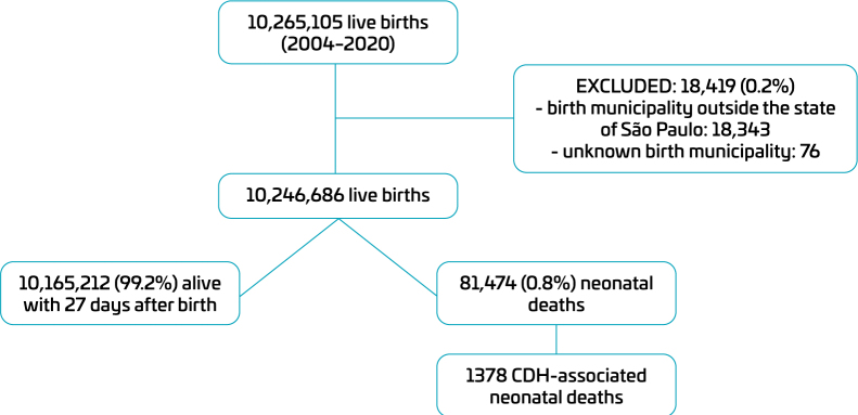 Neonatal mortality of live births with congenital diaphragmatic hernia in São Paulo State, Brazil: Failure of care?