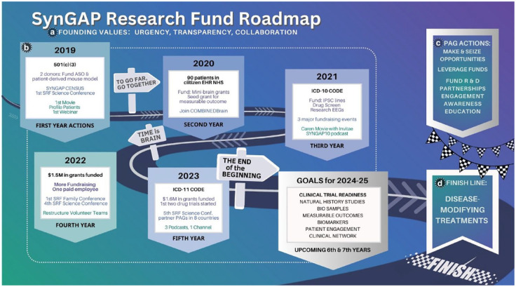 Roadmap to advance therapeutics for <i>SYNGAP1</i>-related disorder: a patient organization perspective from SynGAP Research Fund.
