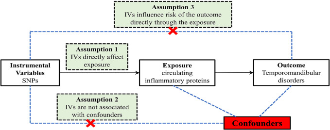 Association between circulating inflammatory proteins and temporomandibular disorders: insight from a two-sample Mendelian randomization analysis.