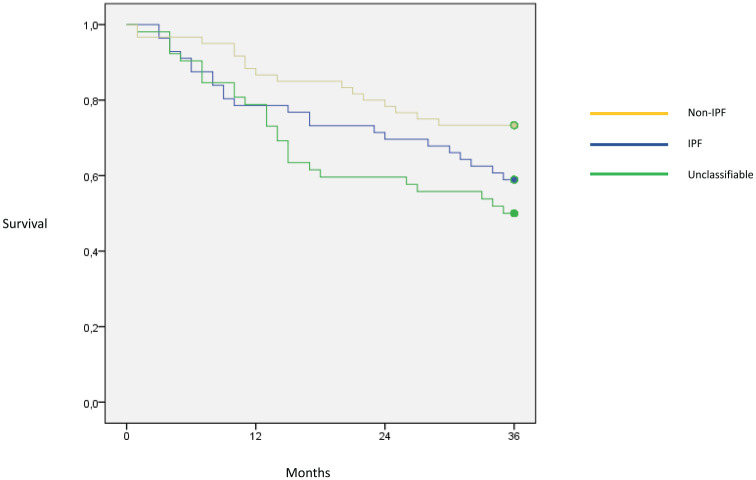 Diagnostic and prognostic trajectories of interstitial lung diseases after the multidisciplinary discussion.