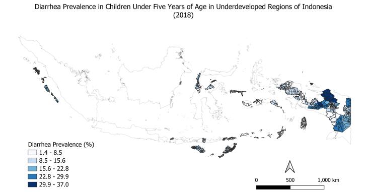 How Sociodemographic, Water, and Sanitation Factors Influence Diarrhea in Children Under Five: Insights from Indonesia's Underdeveloped Regions.