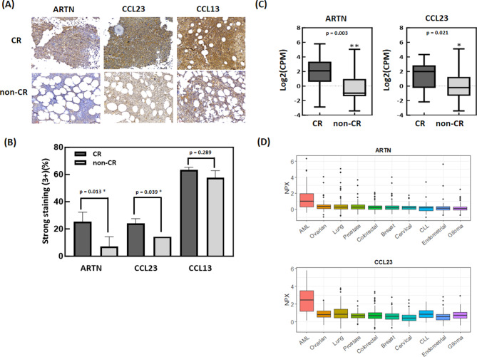ARTN and CCL23 predicted chemosensitivity in acute myeloid leukemia: an Olink<sup>®</sup> proteomics approach.