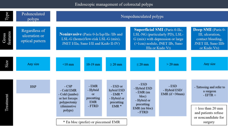 Algorithmic approach for endoscopic management of colorectal polyps: an up-to-date review.