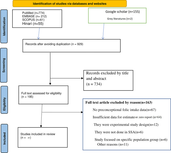 Folic acid supplementation during preconception period in sub-Saharan African countries: A systematic review and meta-analysis.