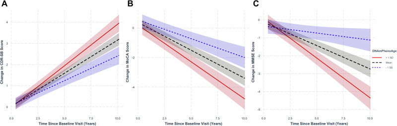 DNA methylation age from peripheral blood predicts progression to Alzheimer's disease, white matter disease burden, and cortical atrophy.