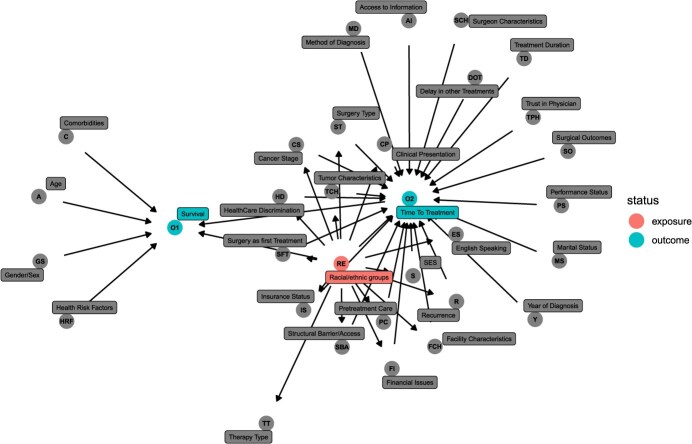 Ethnoracial disparities in breast cancer treatment time and survival: a systematic review with a DAG-based causal model.