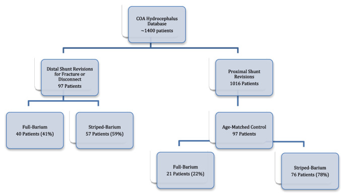 Comparison of failure rates between full-barium and striped barium distal shunt catheters: a matched case-control study.