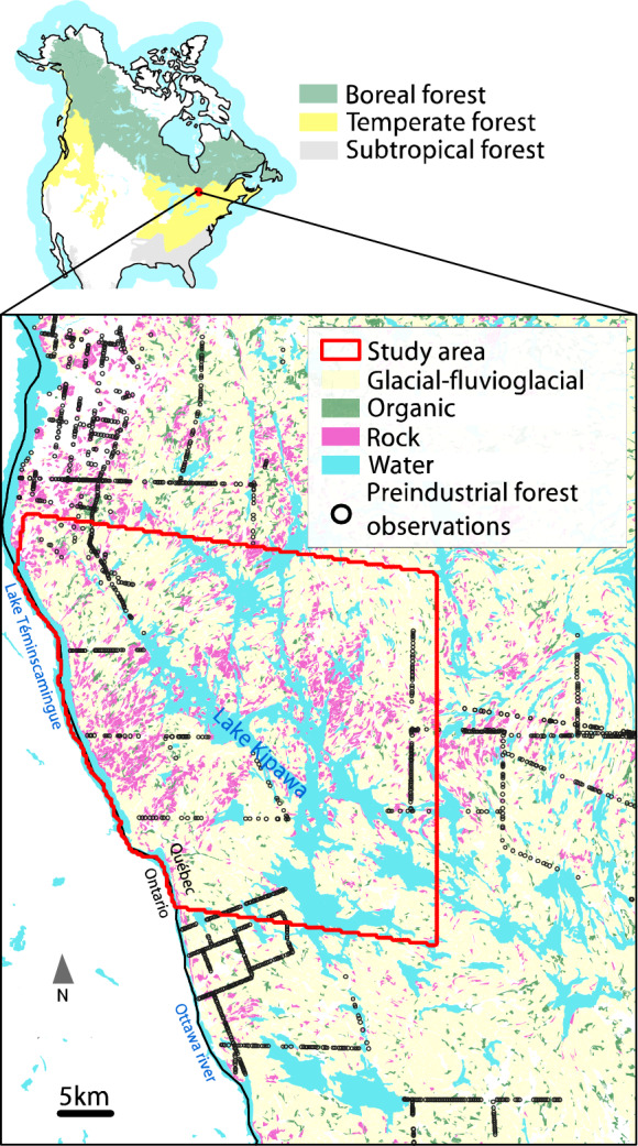 Timber harvesting was the most important factor driving changes in vegetation composition, as compared to climate and fire regime shifts, in the mixedwood temperate forests of Temiscamingue since AD 1830.