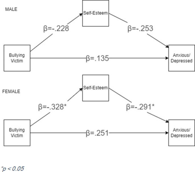 Bullying and anxiety/depressive symptoms in Latinx adolescents living with obesity: the mediating role of self-esteem.