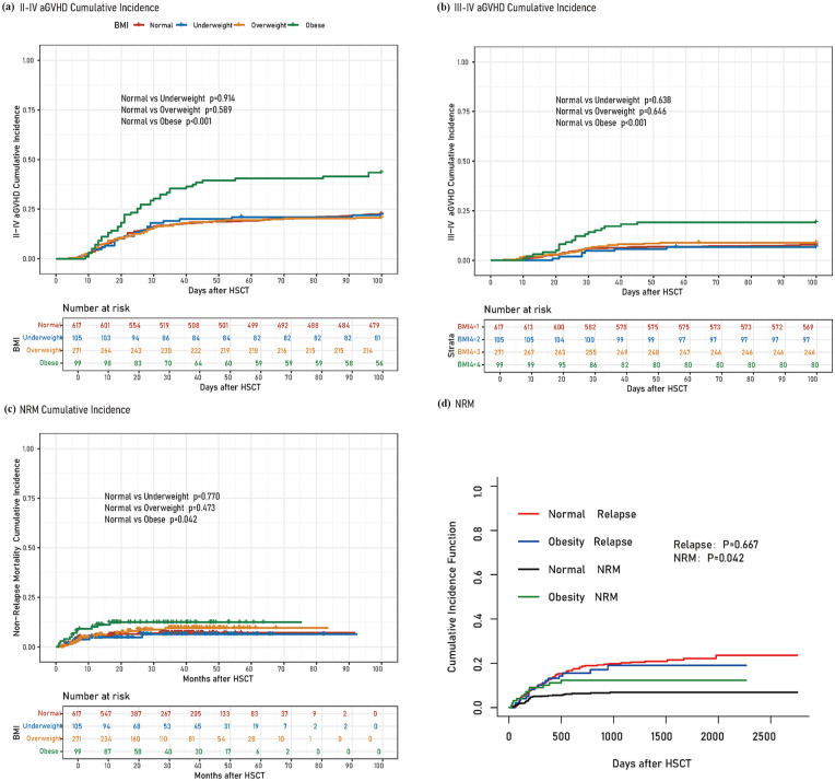 Prognostic effect of body mass index in patients with acute leukemia undergoing allogeneic hematopoietic stem cell transplantation: A retrospective cohort study.