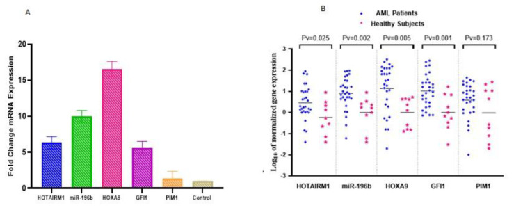 Evaluation of HOTAIRM1, miR-196b, and HOXA9 as Oncogenic Markers in Patients with Acute Myeloblastic Leukemia.