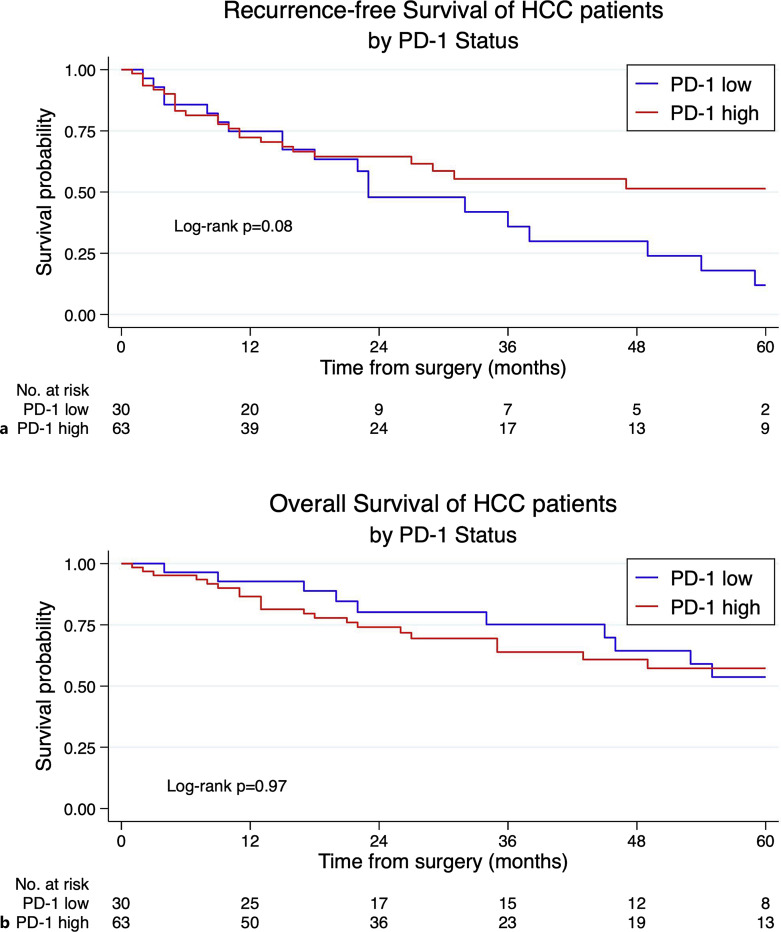 Immuno-Activated, Highly Expressing PD-1 Phenotype in Hepatocellular Carcinoma Is Associated with a Lower Recurrence Rate.