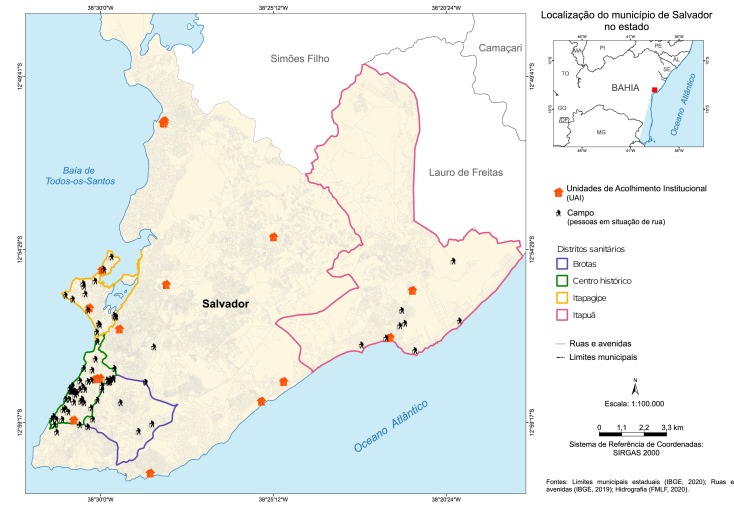Transgender people and travestis experiencing homelessness in Salvador: a descriptive study on sociodemographic profile and access to social assistance and health services, Brazil, 2021 and 2022.