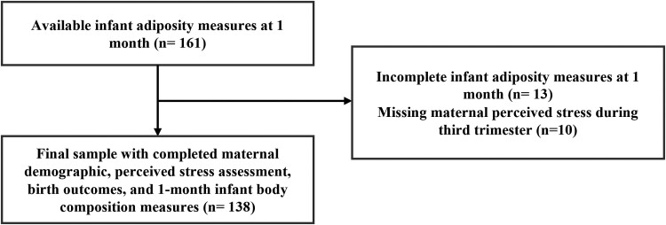 Perceived Stress During Late Pregnancy and Infant Body Composition at 1 Month.