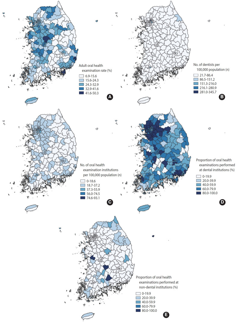 The uneven playing field: provider participation and regional disparities in oral health examination rates in Korea.
