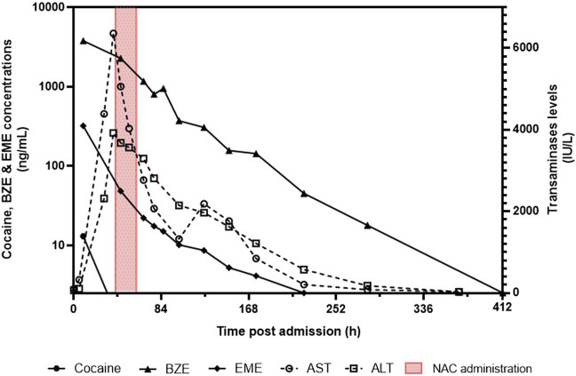 N-acetylcysteine use in a cocaine-induced liver failure: a case report.