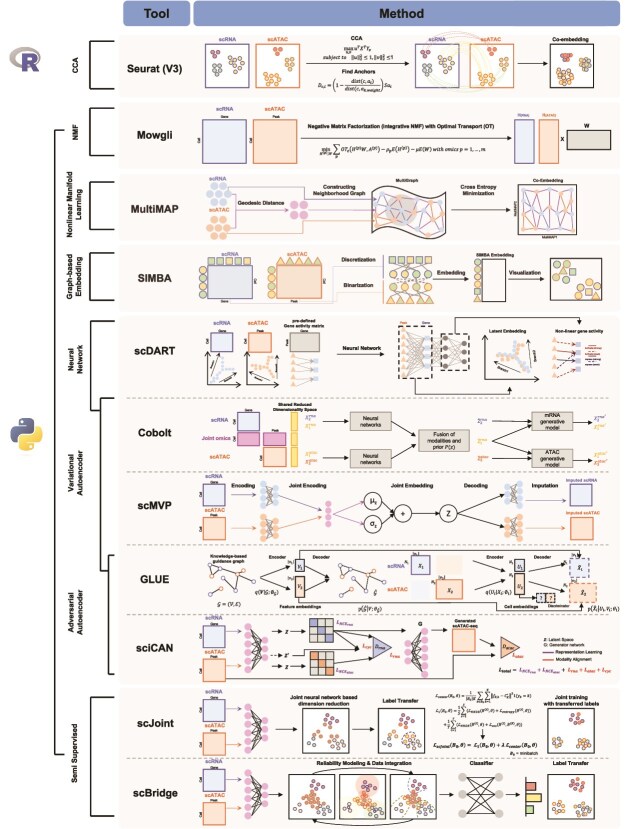Application of computational algorithms for single-cell RNA-seq and ATAC-seq in neurodegenerative diseases.