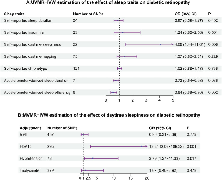 Unraveling the causal role of sleep traits in development of diabetic retinopathy: A UK Biobank observational study and Mendelian randomization.