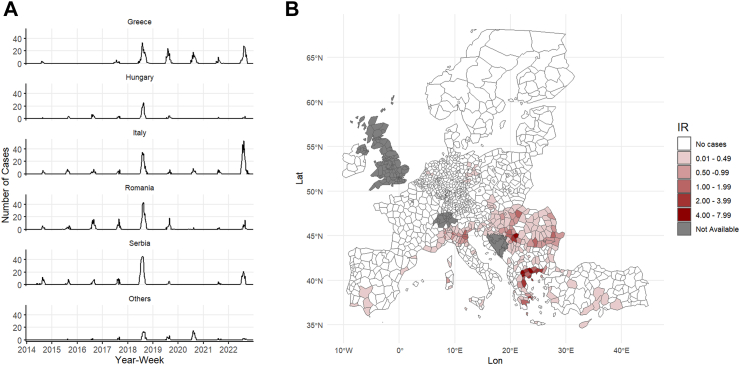 Short-term effect of temperature and precipitation on the incidence of West Nile Neuroinvasive Disease in Europe: a multi-country case-crossover analysis