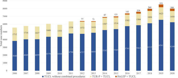 Focus on the Blind Spot of Stone Disease: Analysis of Lower Urinary Tract Stone Interventions from 2006 to 2020 Using German Nationwide Inpatient Data.