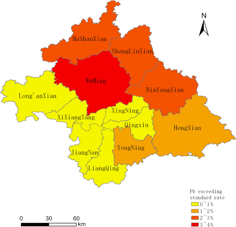 Assessment of environmental impacts of heavy metal pollution in rice in Nanning, China.