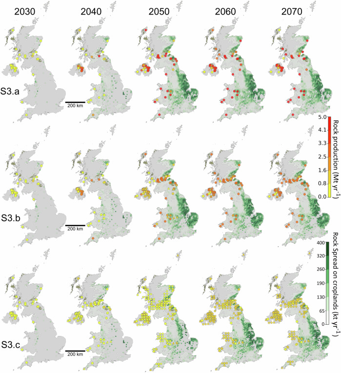 Larger rock extraction sites could improve the efficiency of enhanced rock weathering in the United Kingdom.