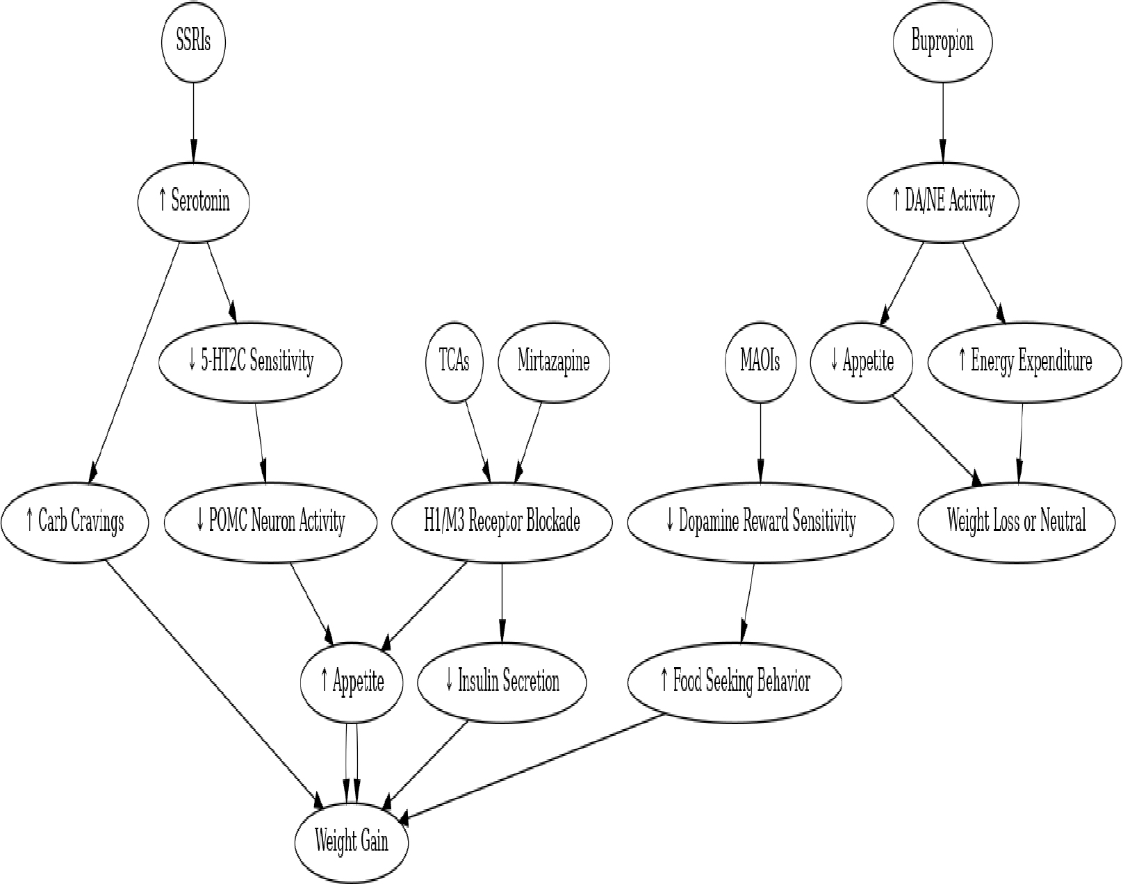 Impact of Antidepressants on Weight Gain: Underlying Mechanisms and Mitigation Strategies.