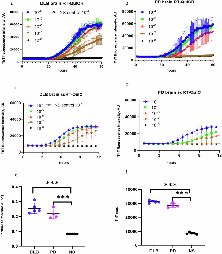 A same day α-synuclein RT-QuIC seed amplification assay for synucleinopathy biospecimens.