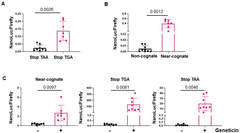 Development of a highly sensitive method to detect translational infidelity.
