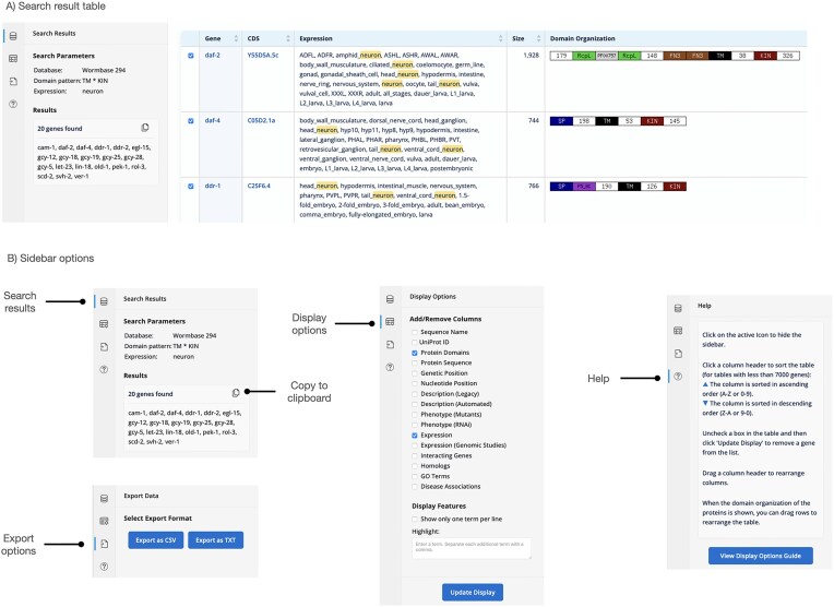 GExplore 1.5: a comprehensive Caenorhabditis elegans database for the analysis of gene function with a new user-friendly web interface.