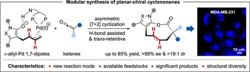 Modular Synthesis of Planar-Chiral Cyclononenes via trans-Retentive Trapping of π-Allyl-Pd Dipoles