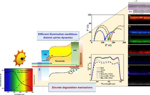 Unveiling the Wavelength-Dependent Performance and Photodegradation Analysis of Perovskite Solar Cells