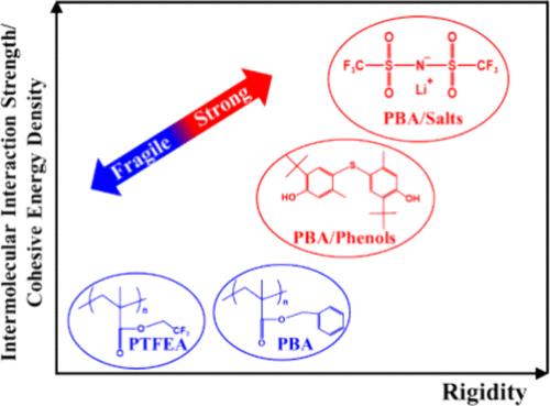 Complicated Effects of Intermolecular Interaction and Chain Rigidity on the Glass Formation of Acrylic Networks