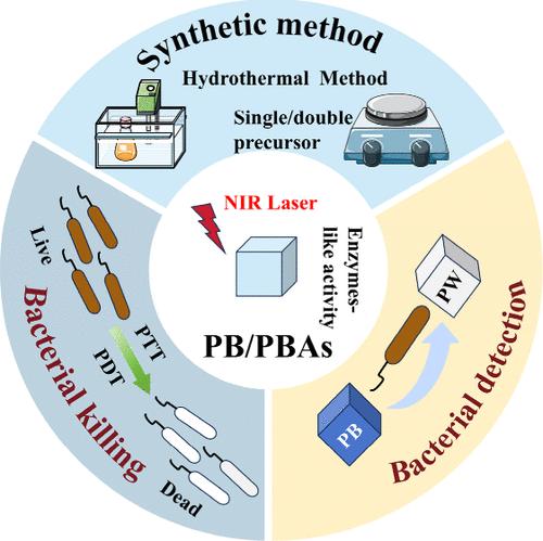 Prussian Blue Based Nanomaterials for Bacterial Detection and Killing Application