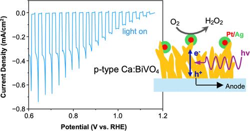 p-Type BiVO4 for Solar O2 Reduction to H2O2