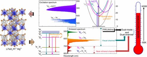Pr3+-Activated LiTaO3 Crystal for a Dual-Mode and Dual-Channel Versatile Luminescence Thermometer