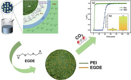Fabrication of a Solid Amine Microspherical Adsorbent with High CO2 Adsorption Capacity via Water-in-Water Emulsion Templating