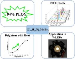 Highly efficient photoluminescence and excellent stability in hybrid manganese halides: (C21H22N)2MnBr4
